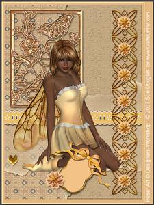 Sahara Faerie Deep Yellow, 6 Pages, Including Decoupage Step by Step