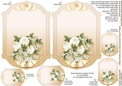 White Roses and Stephanotis Insert Plates