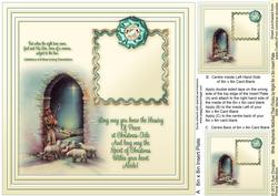 While Shepherds Watched Their Flocks with Verses 8x8 Insert