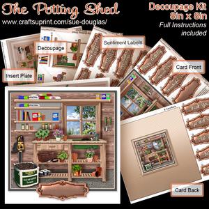 The Potting Shed 8in x 8in Decoupage Kit