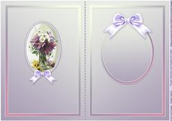 Purple Clematis and Daisies A5 Matching A5 Insert