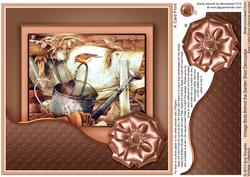 Vintage Birds Behind the Garden Shed 8in x 8in Decoupage