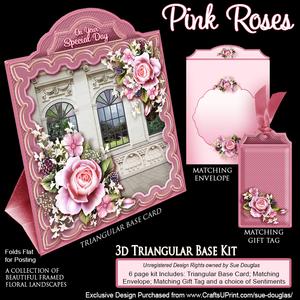 Triangular Base Kit Pink Roses