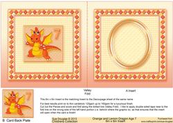 Orange and Lemon Dragon Age 7 6in x 6in Insert