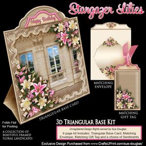 Triangular Base Kit Stargazer Lilies