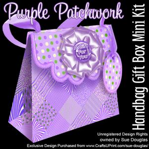 Handbag Gift Box Purple Patchwork