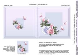Roses and Butterflies on a Lace Frame 5in x 5in Insert