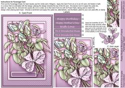 Pastel Rosebud Bouquet in a Frame Pyramage Sheet