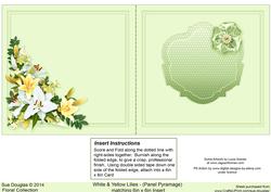 White & Yellow Lilies Matching 6in x 6in Insert