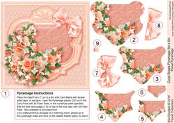 Coral Roses 6in x 6in Panel Pyramage