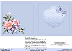 Pink Anemones Matching 6in x 6in Insert
