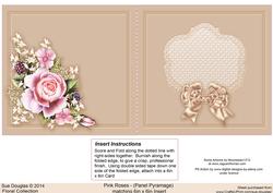 Pink Roses Matching 6in x 6in Insert