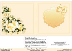 Cream Roses Matching 6in x 6in Insert