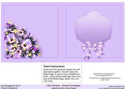 Lilac Pansies Matching 6in x 6in Insert