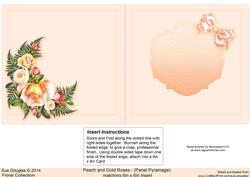 Peach and Gold Roses Matching 6in x 6in Insert