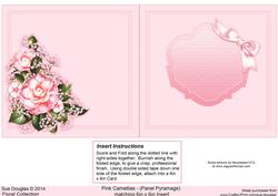Pink Camellias Matching 6in x 6in Insert
