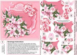 Pink Flowers and Butterflies