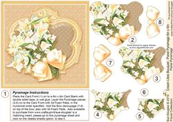 Cream Lilies Bouquet 6in x 6in Panel Pyramage
