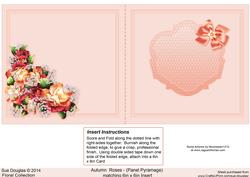 Autumn Roses Matching 6in x 6in Insert