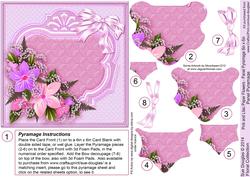 Pink and Lilac Paper Flowers 6in x 6in Panel Pyramage