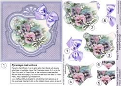 Posy of Pansies 6in x 6in Panel Pyramage