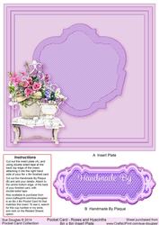 Roses and Hyacinths Pocket Card Matching 8in x 8in Insert Pl
