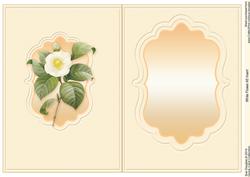 White Flower Quick Card Matching A5 Insert
