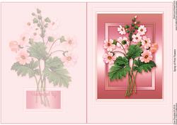 Spray of Pink Flowers Quick Card