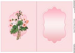 Spray of Pink Flowers Quick Card Matching A5 Insert