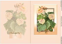 Peach Floral Bouquet Quick Card
