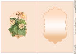 Peach Floral Bouquet Quick Card Matching A5 Insert