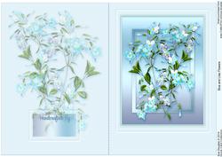 Blue and Lilac Flowers Quick Card