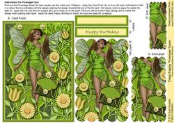 Trixie Faerie Pyramage Lime Green Sheet
