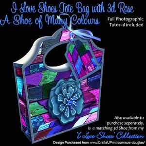 I Love Shoes Tote Bag a Shoe of Many Colours