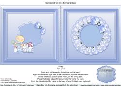 Baby Boy with Broiderie Anglaise Doily Match 6in x 6in Inser