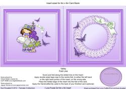 I Love Purple Girl Matching 6in x 6in Insert
