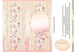 Pink Rosebuds with Lace Matching Dl Insert