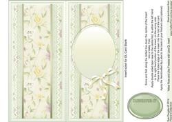 Yellow Rose and Lilac Freesias with Lace Matching Dl Insert