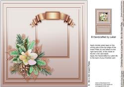 Christmas Roses in a Lace Frame Matching 8in x 8in Insert