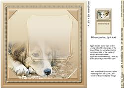 Dog in a Celtic Style Frame Matching 8in x 8in Insert Plate