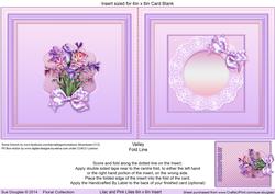 Lilac and Pink Lilies Matching 6in x 6in Insert