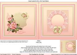 Pink Camellias Matching 6in x 6in Insert