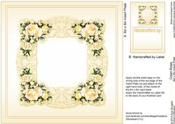 Cream Roses Matching 8in x 8in Insert Plate