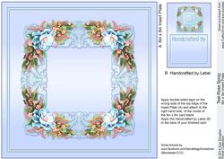 Teal Rose Spray Matching 8in x 8in Insert Plate