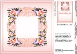 Peach Roses and Lilac Flowers Matching 8 x 8in Insert Plate