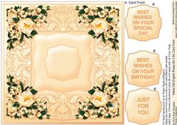 Yellow Old English Roses Quick Card Front
