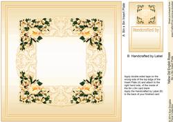 Yellow Old English Roses Matching 8in x 8in Insert Plate