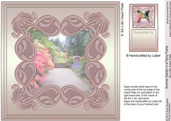 Summer Garden in a Fancy Frame Matching 8x8 Insert Plate