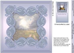 Daybreak Landscape in a Fancy Frame Matching 8x8 Insert Plat