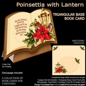 Christmas Book - Poinsettia with Lantern